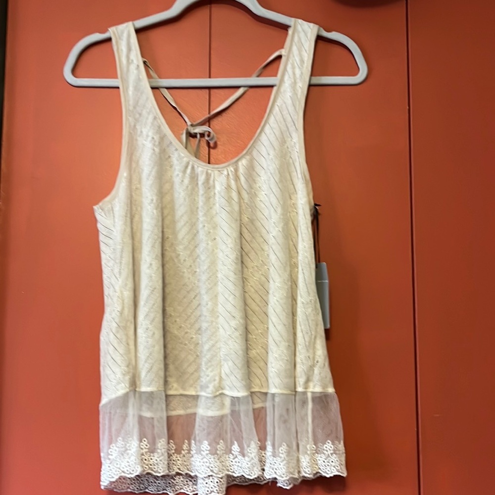 Cream knit tank